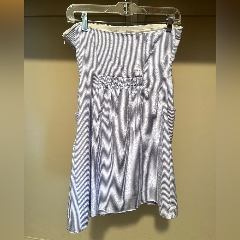 Francesca's Collections Gray Strapless Sheath Dress - Picture 2 of 3
